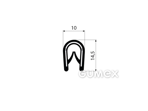 GUMMIPROFIL PIRELI U-FORM - DICHTUNG MIT ARMIERUNG - PVC